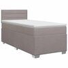 vidaXL Kontinentālā gulta ar matraci Pelēkbrūna 90 x 190 cm Audums