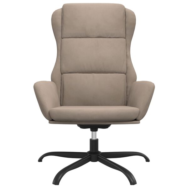 vidaXL atpūtas krēsls, pelēkbrūna mākslīgā zam&scaron;āda