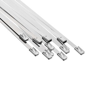vidaXL Kabeļa saite 12 gab. 4,6 x 200 mm Sudraba