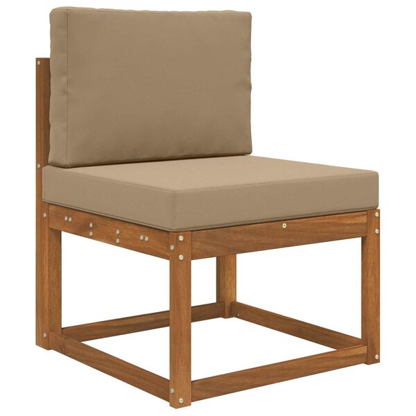 vidaXL Āra dīvāna spilvens 2 pcs Pelēkbrūna Poliesters