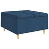 vidaXL Uzglabā&scaron;anas ottomāns Zila 80 x 80 x 45 cm audums