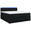 vidaXL Kontinentālā gulta ar matraci Melns 160 x 200 cm Audums