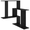 vidaXL Sienas plaukts Melns ozols 67 x 67 x 87 cm Inženierijas koks