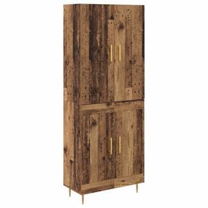 vidaXL Augstais skapītis Vecs koks 69,5 x 34 x 180 cm