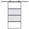 vidaXL bīdāmās durvis aparatūras komplektu 102,5x205 cm rūdīts stikls