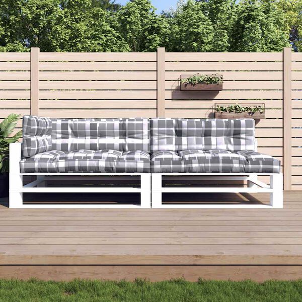 vidaXL pale&scaron;u matrači, 5 gab., pelēks četrstūru raksts