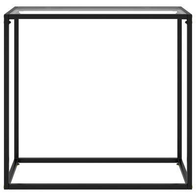 vidaXL konsoles galdiņš, 80x35x75 cm, rūdīts stikls, caurspīdīgs