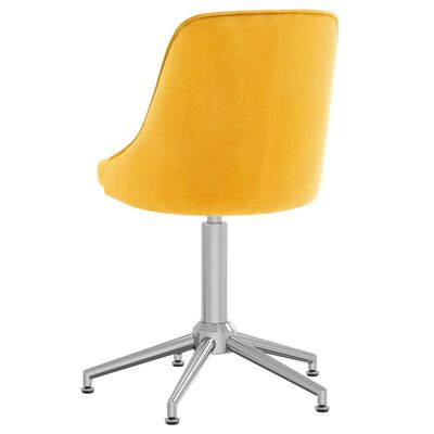 vidaXL biroja krēsls, dzeltens samts