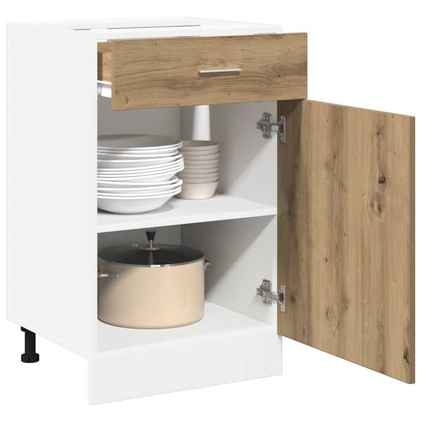 vidaXL apak&scaron;ējais skapītis ar atvilktnēm, "Lyon", koka krāsa