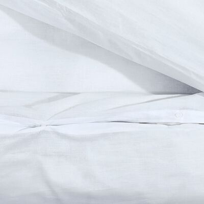 vidaXL gultasveļas komplekts, balts, 135x200 cm, kokvilna