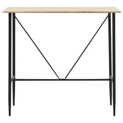 vidaXL bāra galds, ozolkoka krāsā, 120x60x110 cm, MDF