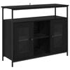 vidaXL Puse Melns ozolkoks 100 x 35 x 80 cm Inženierijas koks