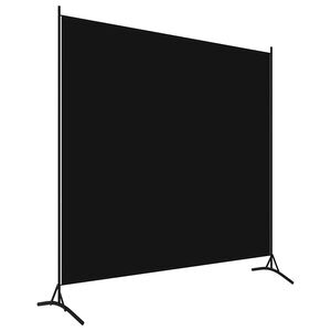 vidaXL istabas aizslietnis, melns, 175x180 cm, audums