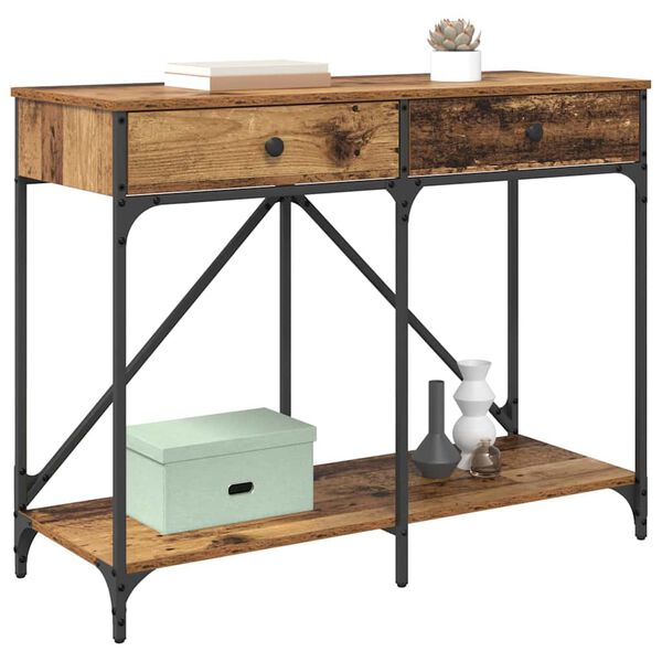 vidaXL Konsoles galds Vecs koks 100 x 39 x 78,5 cm Inženierijas koks