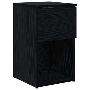 vidaXL Gultas skapis Melns ozols 29 x 31,5 x 49 cm Inženierijas koks