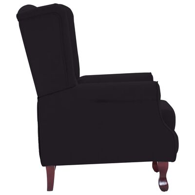 vidaXL atgāžams krēsls, melns audums
