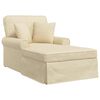 vidaXL &Scaron;ezlongs ar svārkiem 3 gab. Krēmkrāsa audums 91 x 157 x 91 cm