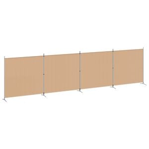 vidaXL 4-paneļu istabas dalītājs Bē&scaron;a 698 x 180 cm Audums