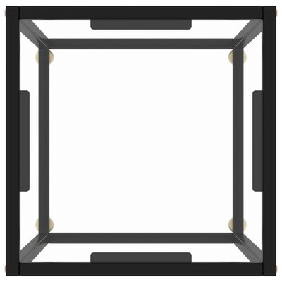vidaXL kafijas galdiņš, melns, 40x40x50 cm, rūdīts stikls