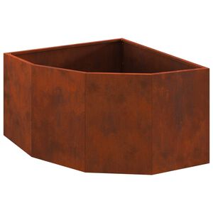 vidaXL Stūra stādītājs Rūsa 60 x 60 x 35 cm Novecināts tērauds