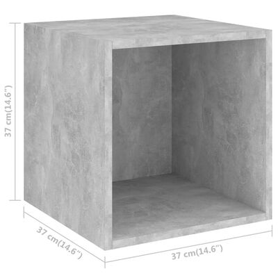 vidaXL 5-daļīgs TV plauktu komplekts, betona pelēks, skaidu plāksne