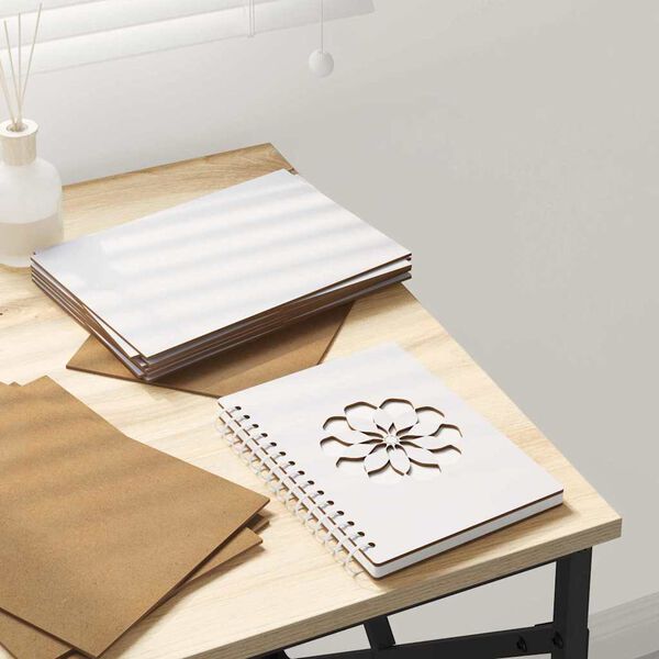 vidaXL Dekora Paneli 50 pcs Balts 15 x 21 x 0.3 cm Inženierijas koks