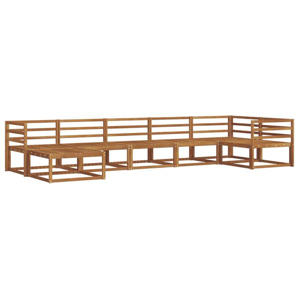 vidaXL Āra dīvānu komplekts 7 pcs Dabiska Cietā akācijas koks