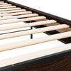 vidaXL gultas rāmis, brūna ozola, 90x200 cm, inženierijas koks, metāls