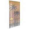 vidaXL Kukaiņu durvju aizkars Palmu koka apdruka 90x220 cm Bambuss