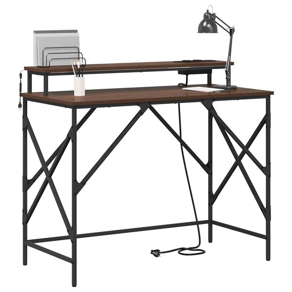 vidaXL Galds Brūns ozols 100 x 50 x 86,5 cm Inženierijas koks