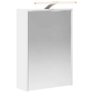 vidaXL Vannas istabas spoguļu skapis ar durvīm Balts 43 x 16 x 62.5 cm