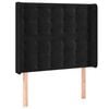 vidaXL galvgalis ar malām, melns samts, 103x16x118/128 cm