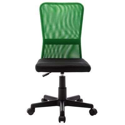 vidaXL biroja krēsls, 44x52x100 cm, melns ar zaļu, tīklveida audums