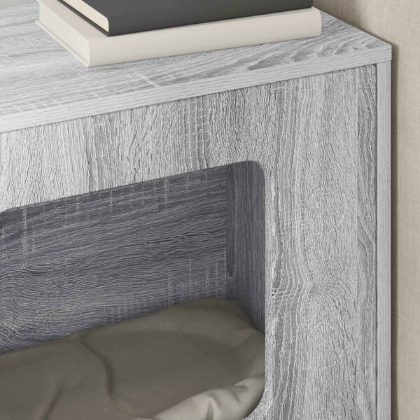 vidaXL Kaķu māja Pelēks Sonoma 51 x 30 x 52 cm Inženierijas koks