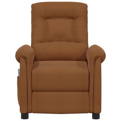 vidaXL masāžas krēsls, brūns mikrošķiedras audums