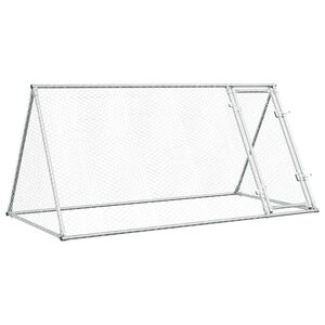 vidaXL vistu būris, sudrabains, 200x105x91 cm, cinkots tērauds