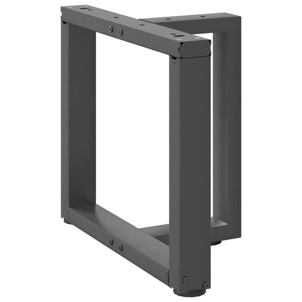 vidaXL kafijas galdiņa kājas, 2 gab., T-veida, antracīta krāsā, 50x25x(42-43) cm, tērauds