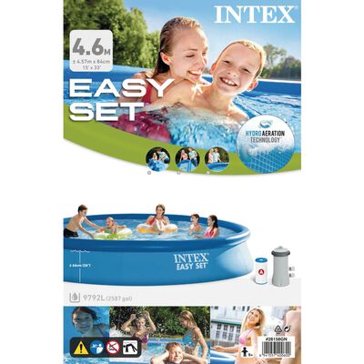 Intex baseins Easy Set ar filtra sistēmu, 457x84 cm