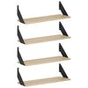 vidaXL Sienas plaukti 4 gab. Sonomas ozols 60 x 20 x 17 cm