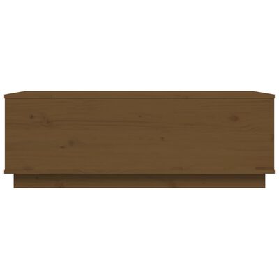 vidaXL kafijas galdiņš, medus brūns, 100x50x35 cm, priedes masīvkoks