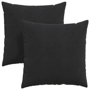 vidaXL Dīvāna spilveni 2 pcs Melna 60 x 60 cm Korduroja audums
