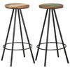 vidaXL bāra krēsli, 2 gab., pārstrādāts masīvkoks
