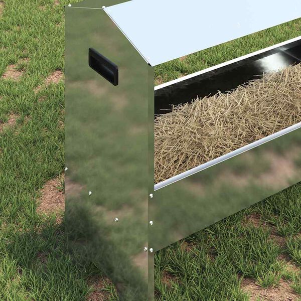 vidaXL Lauksaimniecības baro&scaron;anas caurule Sudraba 79 x 35 x 62 cm