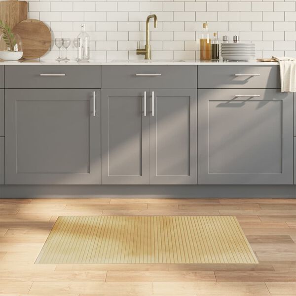 vidaXL paklājs, taisnstūra forma, dabīga krāsa, 60x100 cm, bambuss