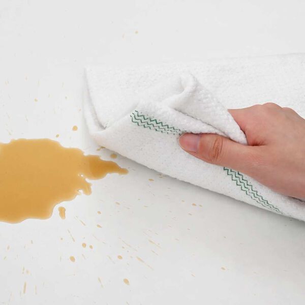 vidaXL tīrīšanas lupatiņas, 10 gab., baltas ar zaļām svītrām, 50x60 cm