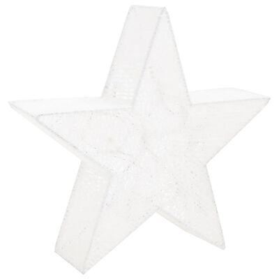 vidaXL Ziemassvētku dekorācija, 3 zvaigznes, balts siets, LED