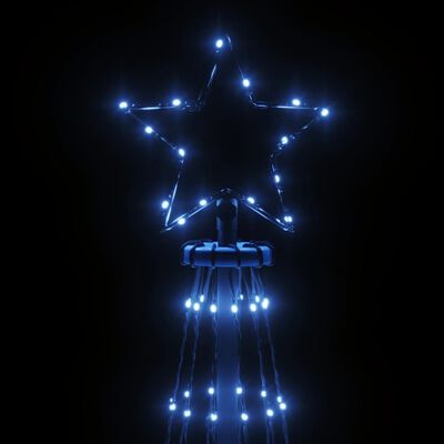 vidaXL Ziemassvētku egle ar pīķi, 732 zilas LED lampiņas, 500 cm