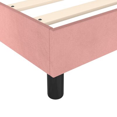 vidaXL atsperu gultas rāmis, rozā samts, 160x200 cm