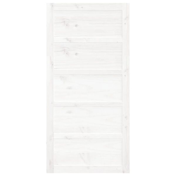 vidaXL &scaron;ķūņa durvis, baltas, 100x1,8x204,5 cm, priedes masīvkoks