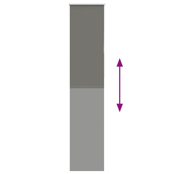 vidaXL Rullo žalūzija Blackout pelēks 55x230 cm Auduma platums 50,7 cm